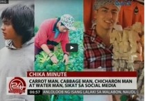 Carrot man, cabbage man, chicharon man at water man, sikat sa social media