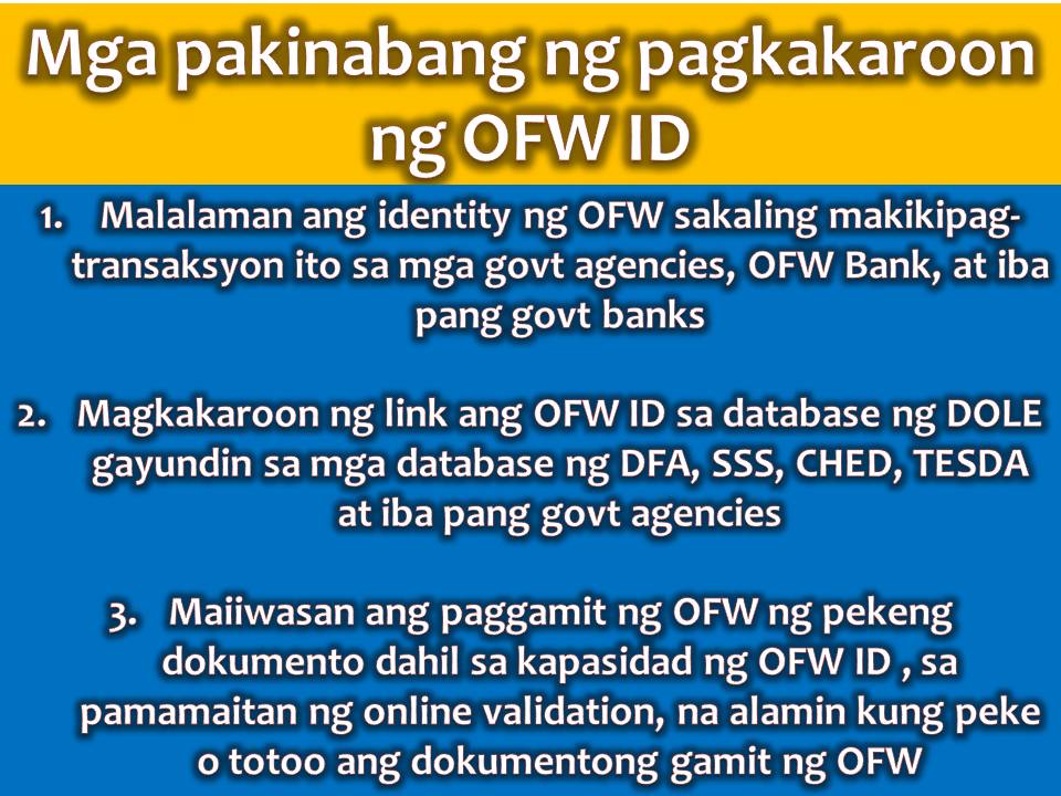 DOLE to launch new OFW ID on July 12