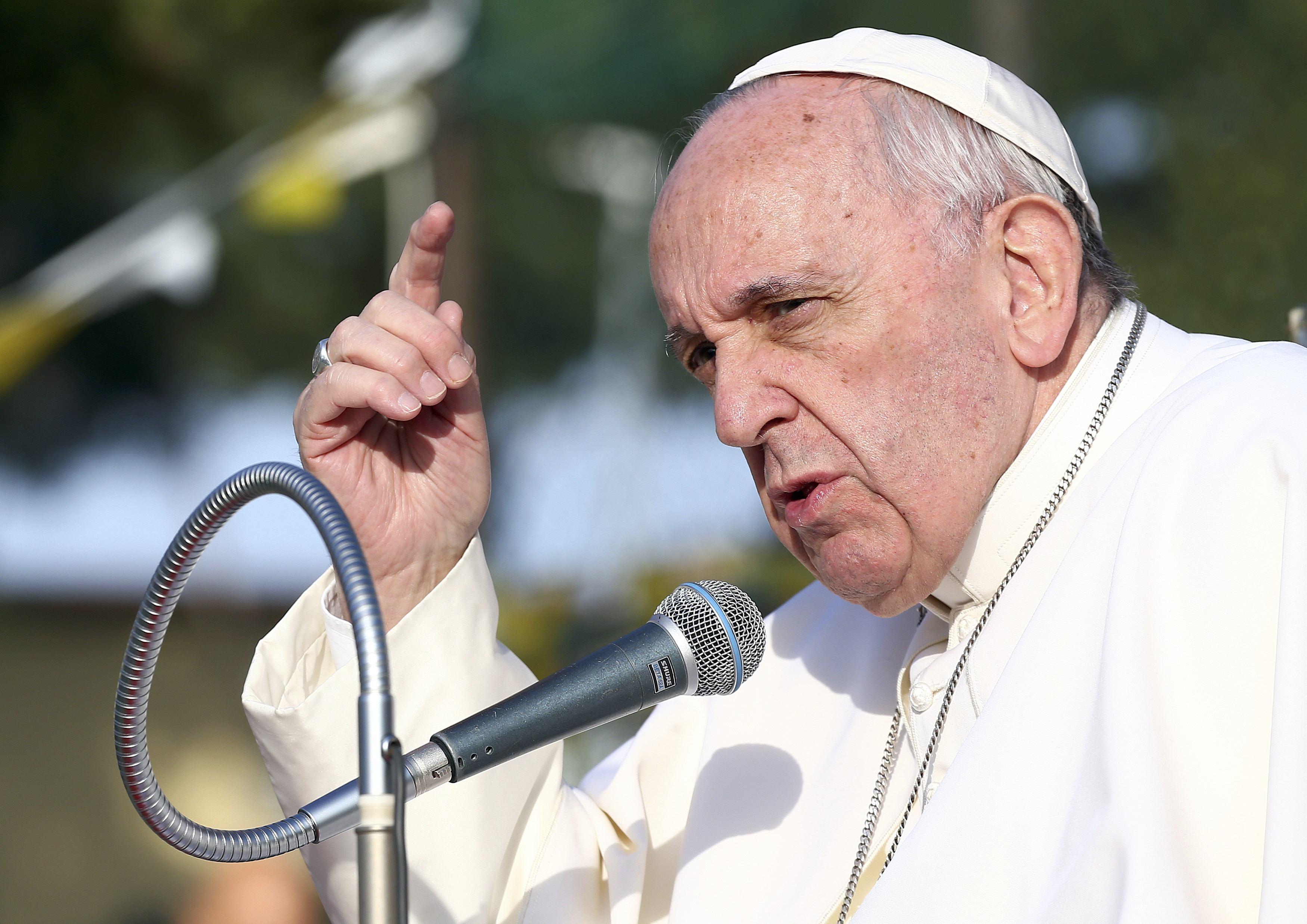 Pope Francis said on Wednesday that people who spent their lives denouncing the Catholic Church were friends of the devil